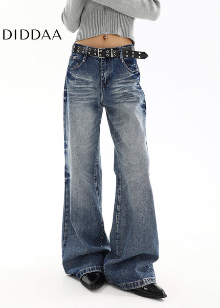 Light Blue Loose Fit Bootcut Jeans for Women - Women’s Jeans
