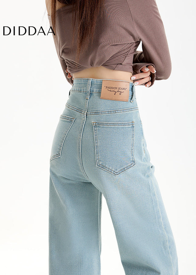 Light Blue Loose Fit Flared Jeans for Women - Women’s Jeans