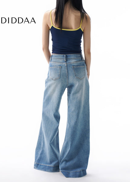 Light Blue Loose Fit Straight Jeans Women’s Spring 2025 - Women’s Jeans