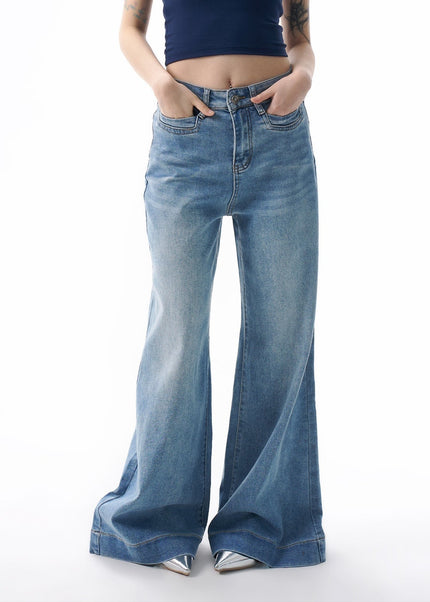 Light Blue Loose Fit Straight Jeans Women’s Spring 2025 - Women’s Jeans