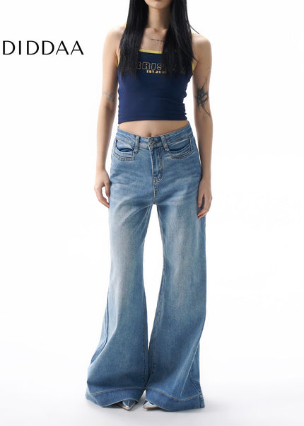 Light Blue Loose Fit Straight Jeans Women’s Spring 2025 - Women’s Jeans