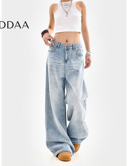 Light Blue Loose Fit Straight Leg Jeans for Women - S / Light Blue - Women’s Jeans