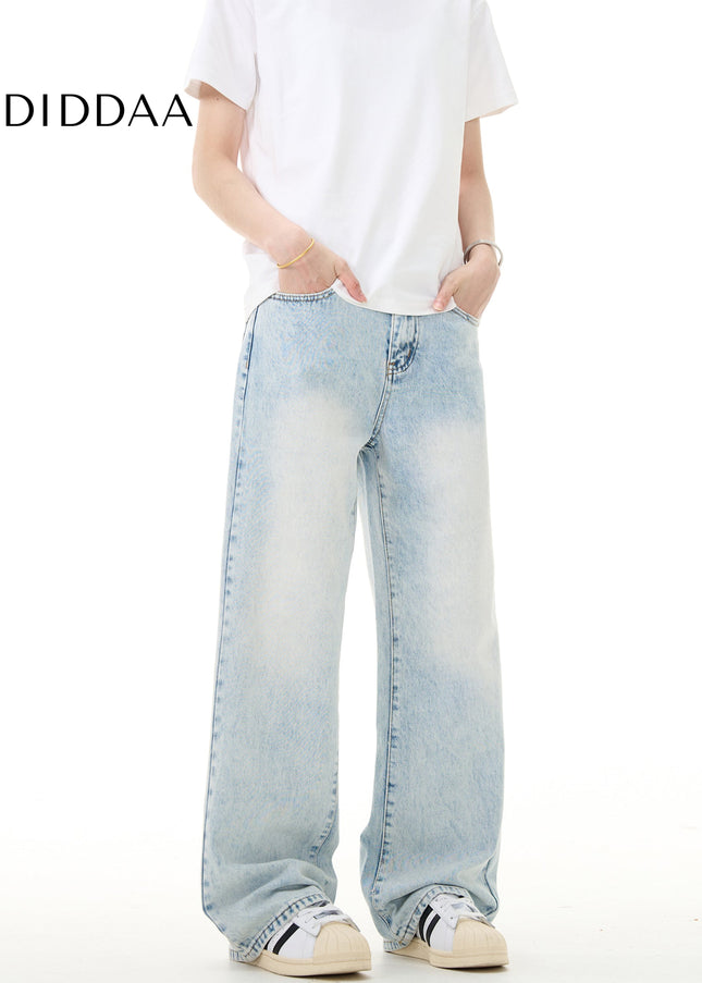 Light Blue Loose Fit Vintage Jeans for Men and Women - Men’s Jeans