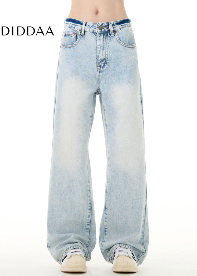 Light Blue Loose Fit Vintage Jeans for Men and Women - Men’s Jeans