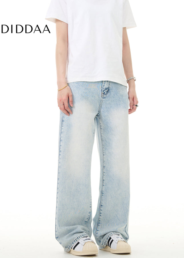 Light Blue Loose Fit Vintage Jeans for Men and Women - Men’s Jeans