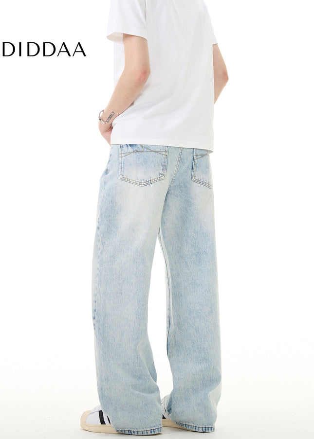 Light Blue Loose Fit Vintage Jeans for Men and Women - Men’s Jeans
