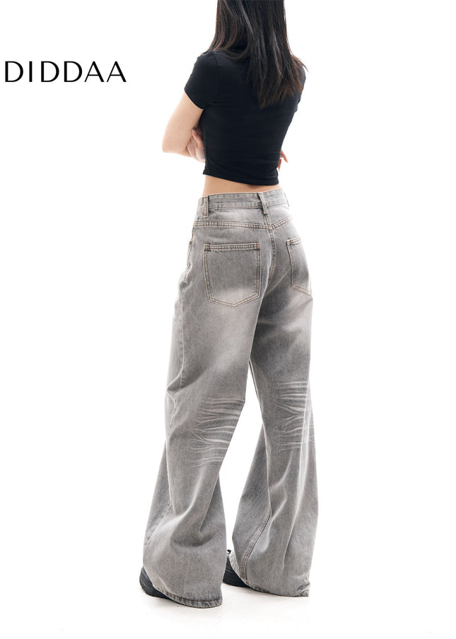 Light Blue Loose Fit Vintage Women’s Wide-Leg Jeans - Women’s Jeans