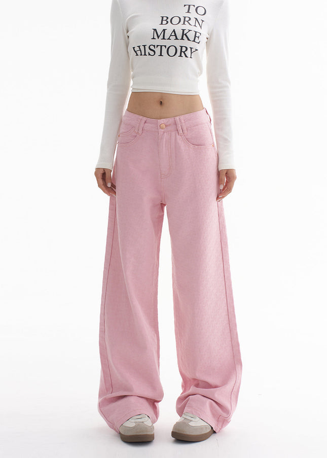 Light Blue Loose Fit Wide-Leg AGUA American Straight Jeans - Women’s Jeans