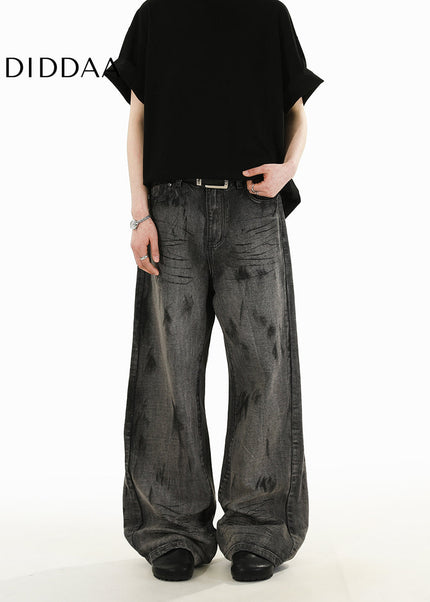 Light Blue Loose Fit Wide-Leg Jeans for Men and Women - Men’s Jeans