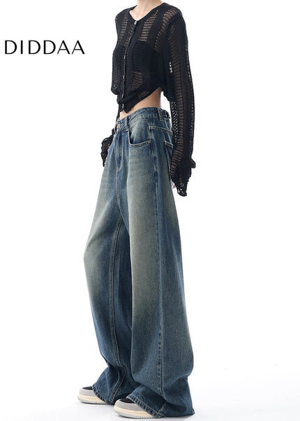 Light Blue Loose Fit Wide-Leg Jeans KEN STUDIO Original - Women’s Jeans