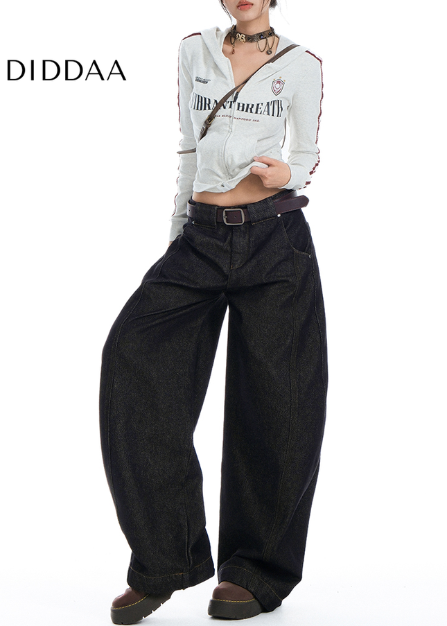 Light Blue Loose Fit Wide Leg Jeans - Women’s Jeans