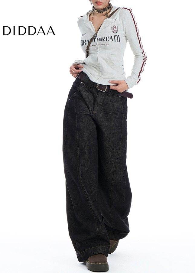 Light Blue Loose Fit Wide Leg Jeans - Women’s Jeans