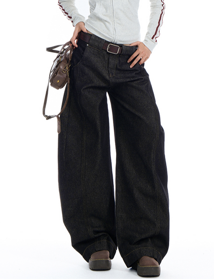 Light Blue Loose Fit Wide Leg Jeans - Women’s Jeans