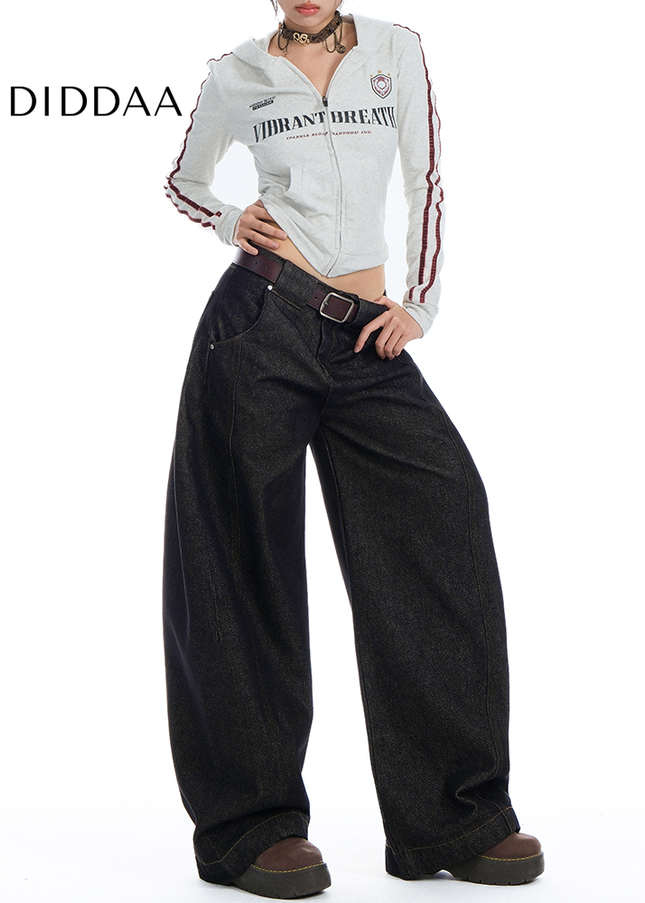 Light Blue Loose Fit Wide Leg Jeans - Women’s Jeans