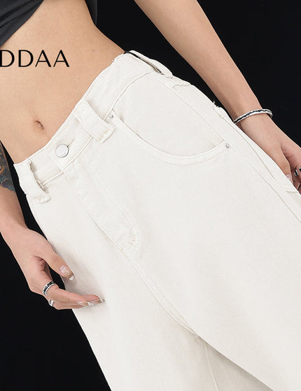 Light Blue Loose High Waist Wide Leg Jeans - S / Apricot - Women’s Jeans