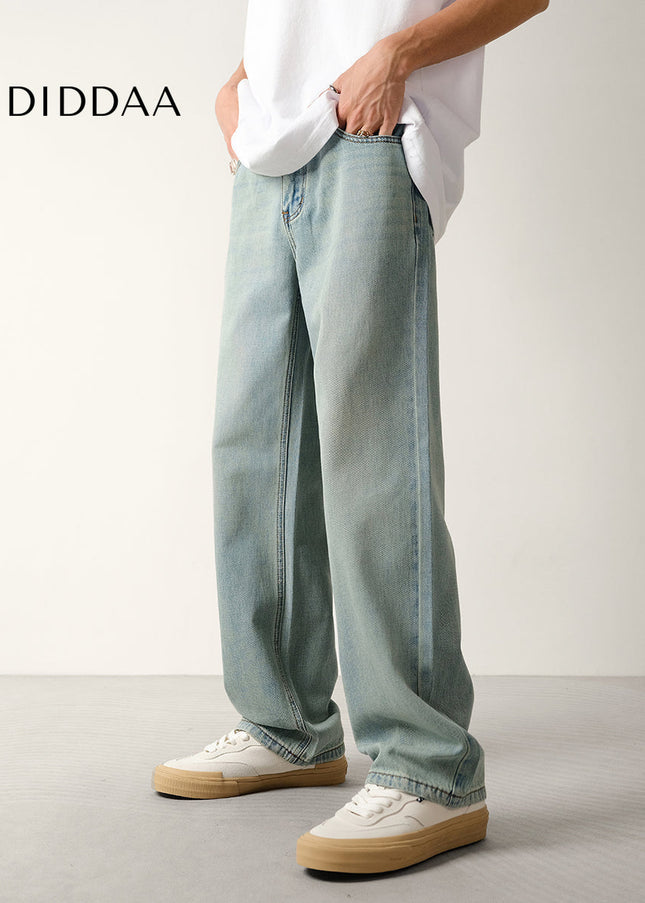 Light Blue Nostalgic Wash Loose Fit Jeans - Men’s Jeans
