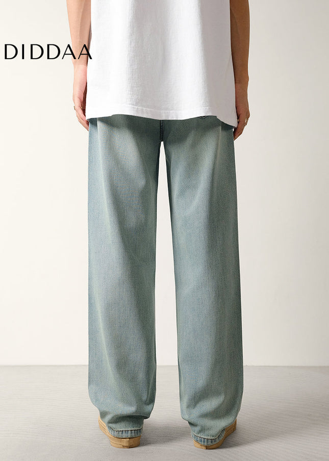 Light Blue Nostalgic Wash Loose Fit Jeans - Men’s Jeans