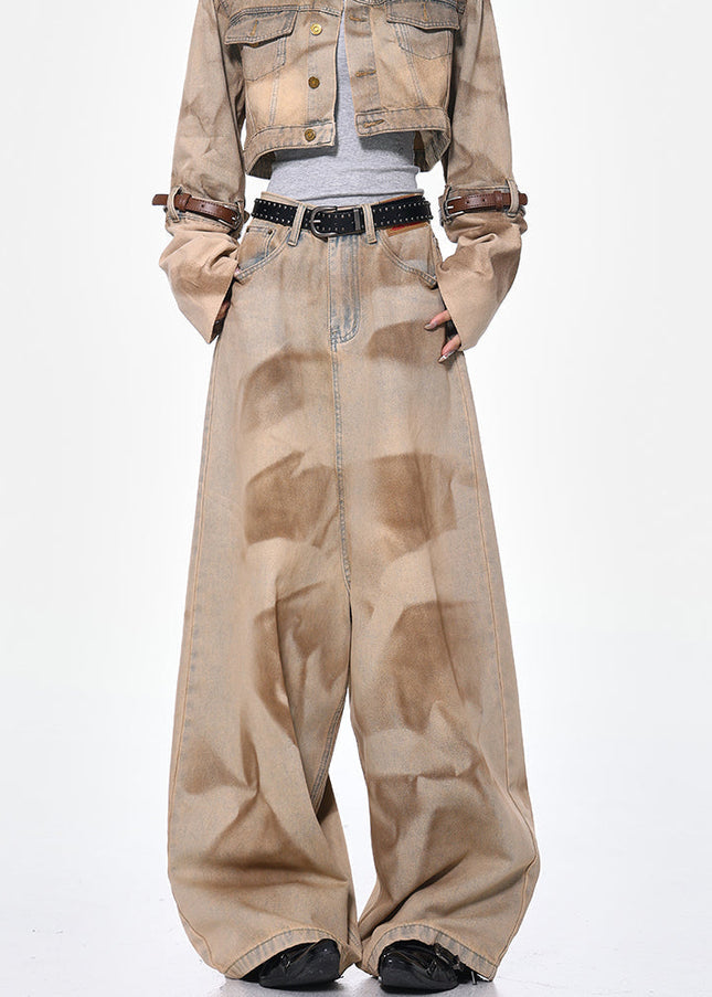 Light Blue Retro Distressed Wasteland Jeans Pants - Women’s Jeans