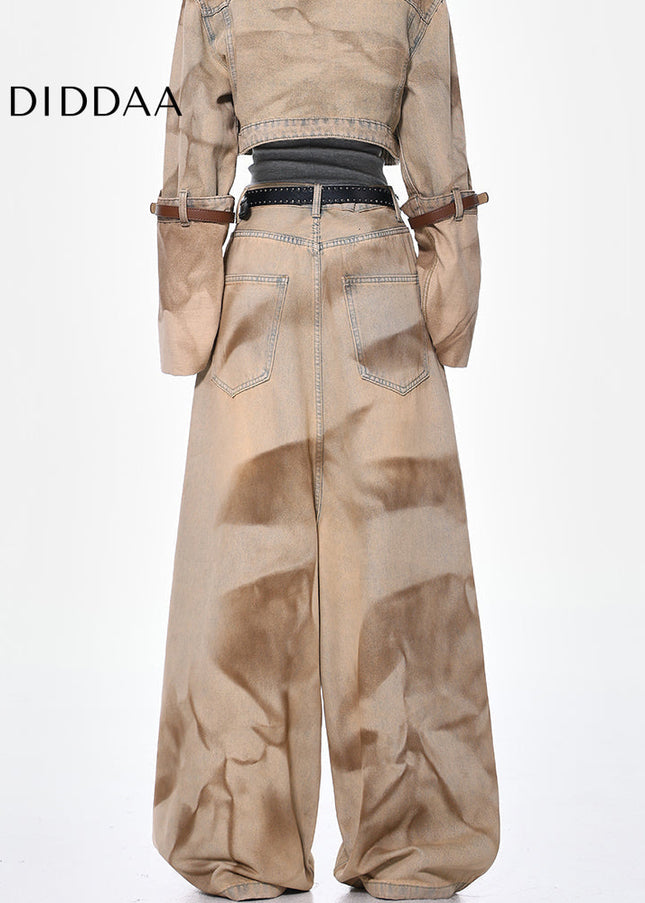 Light Blue Retro Distressed Wasteland Jeans Pants - Women’s Jeans