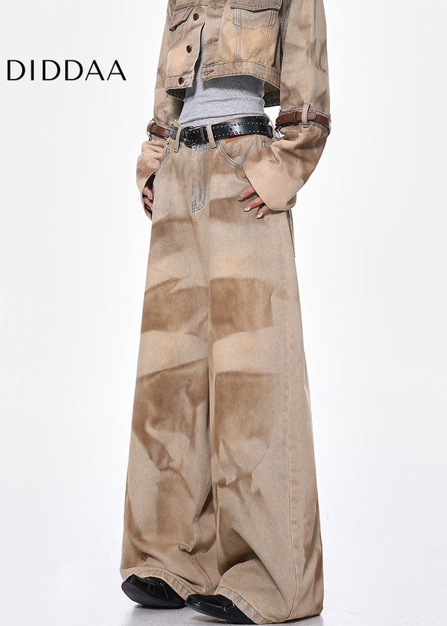 Light Blue Retro Distressed Wasteland Jeans Pants - Women’s Jeans