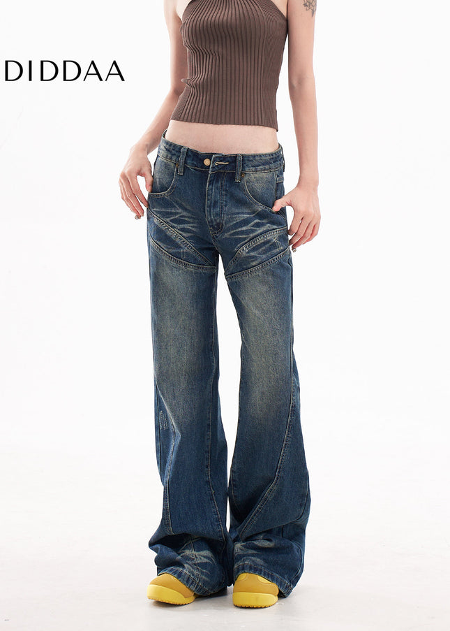 Light Blue Retro Flared Jeans Women’s 2025 Spring Style - Women’s Jeans