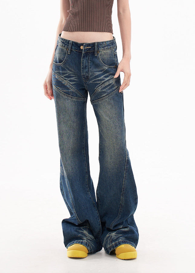 Light Blue Retro Flared Jeans Women’s 2025 Spring Style - Women’s Jeans