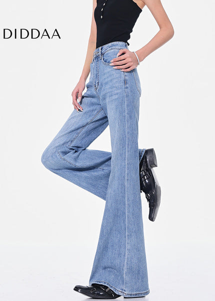 Light Blue Retro High Waist Bootcut Jeans for Women - Women’s Jeans