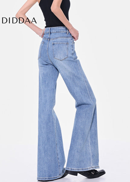 Light Blue Retro High Waist Bootcut Jeans for Women - Women’s Jeans