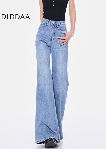 Light Blue Retro High Waist Bootcut Jeans for Women - Women’s Jeans