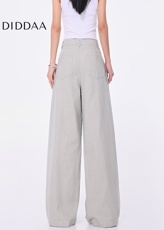 Light Blue Retro Straight Jeans Women’s Loose Casual Pants - Women’s Jeans