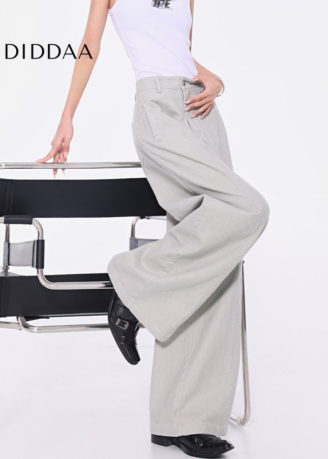 Light Blue Retro Straight Jeans Women’s Loose Casual Pants - Women’s Jeans