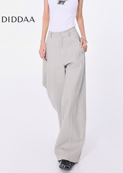 Light Blue Retro Straight Jeans Women’s Loose Casual Pants - Women’s Jeans