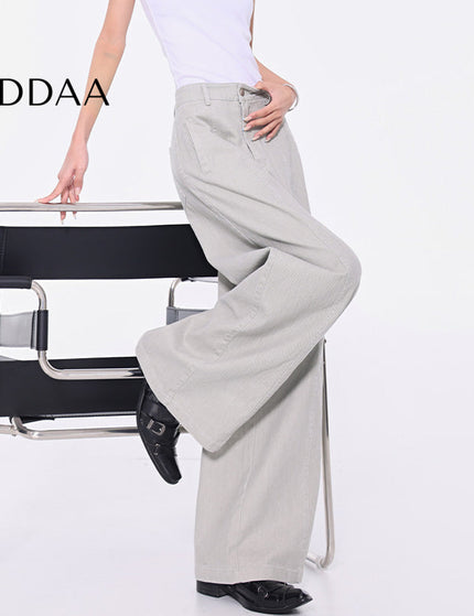 Grey Vintage Wash Loose Wide-Leg Jeans for Women - S / Marl Grey - Women’s Jeans