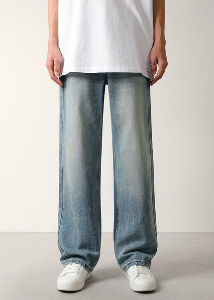 Light Blue Retro Washed Flared Jeans for Men - 28 / Light Blue - Men’s Jeans