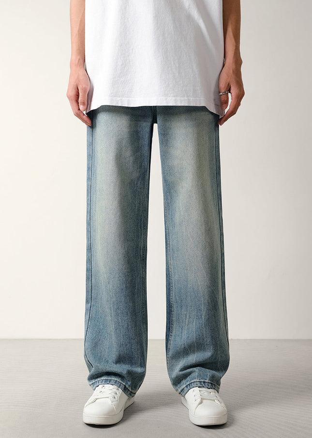 Light Blue Retro Washed Flared Jeans for Men - 28 / Light Blue - Men’s Jeans