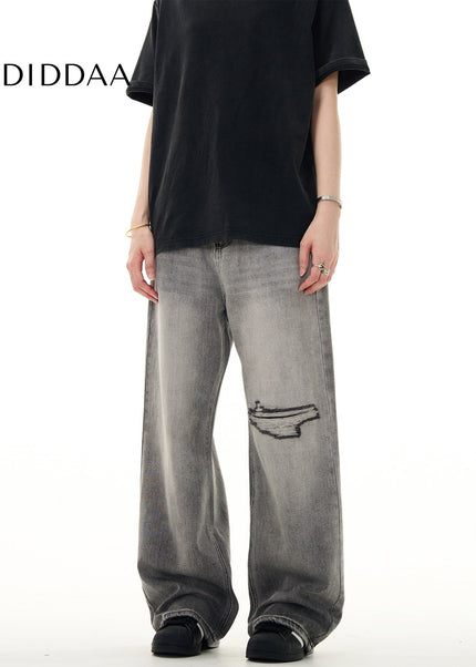 Light Blue Ripped Distressed Vintage Jeans for Men - Men’s Jeans