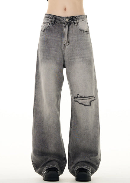 Light Blue Ripped Distressed Vintage Jeans for Men - Men’s Jeans