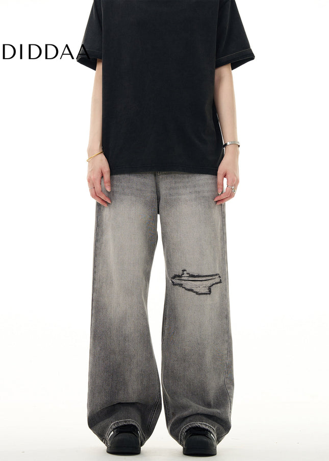 Light Blue Ripped Distressed Vintage Jeans for Men - Men’s Jeans