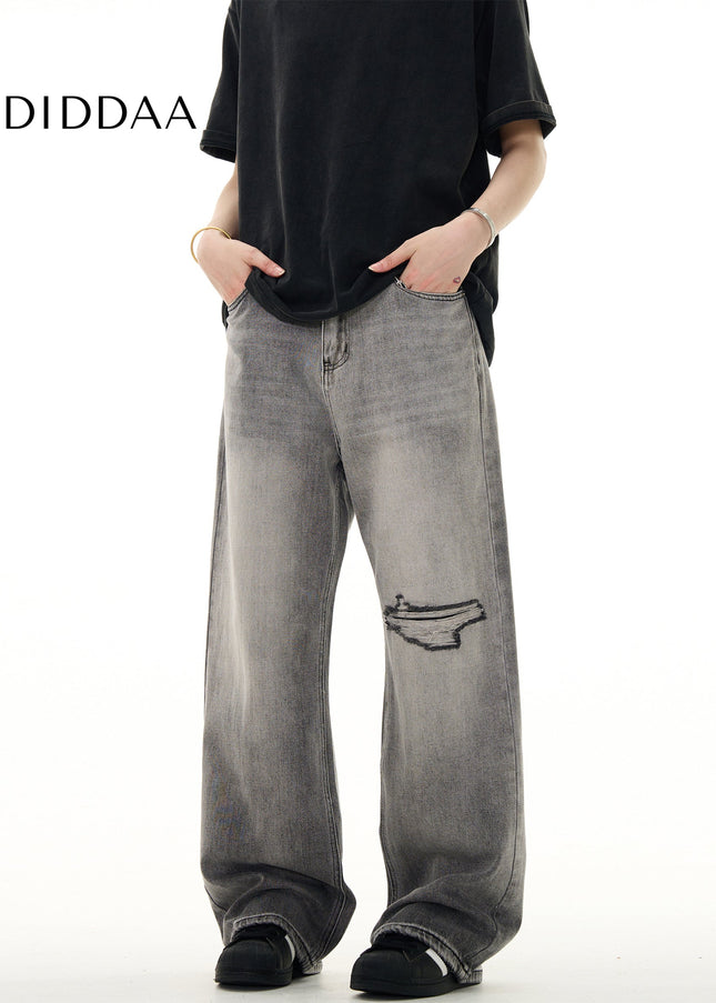 Light Blue Ripped Distressed Vintage Jeans for Men - Men’s Jeans