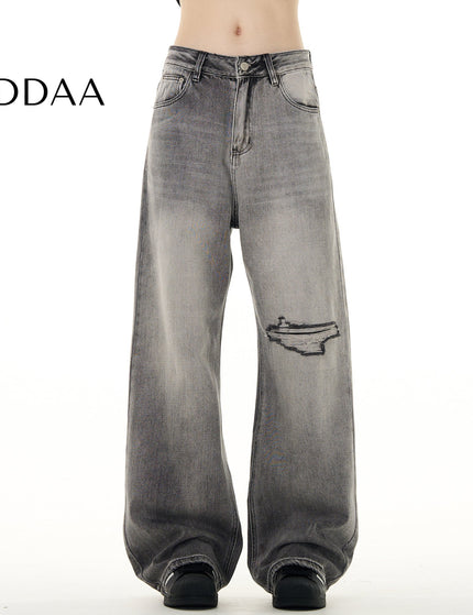 Light Blue Ripped Distressed Vintage Jeans for Men - S / Grey - Men’s Jeans