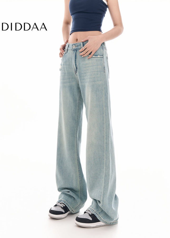 Light Blue Ripped High Waist Slim Jeans - Women’s Jeans