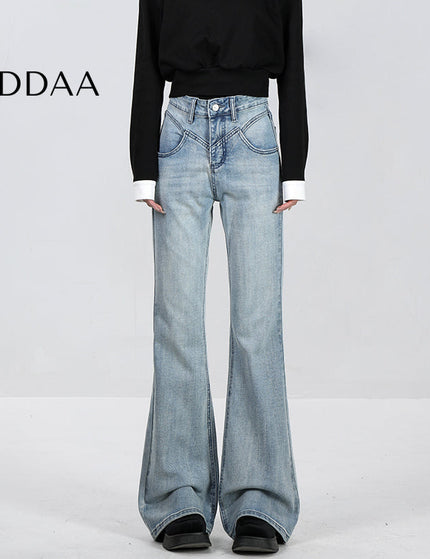 Light Blue Slim Design Bootcut Jeans for Women - S / Mid Blue - Women’s Jeans