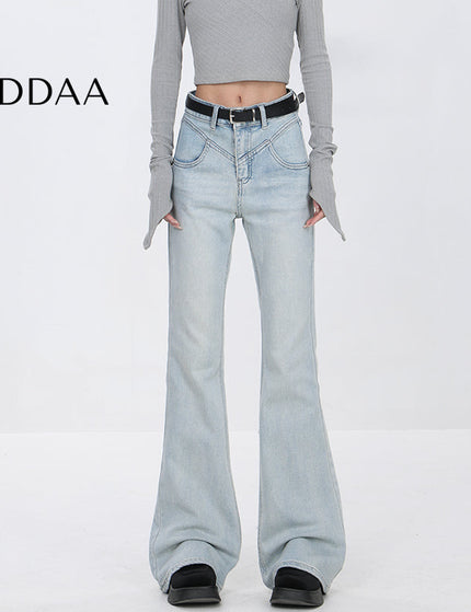 Light Blue Slim Design Bootcut Jeans for Women - S / Light Blue - Women’s Jeans