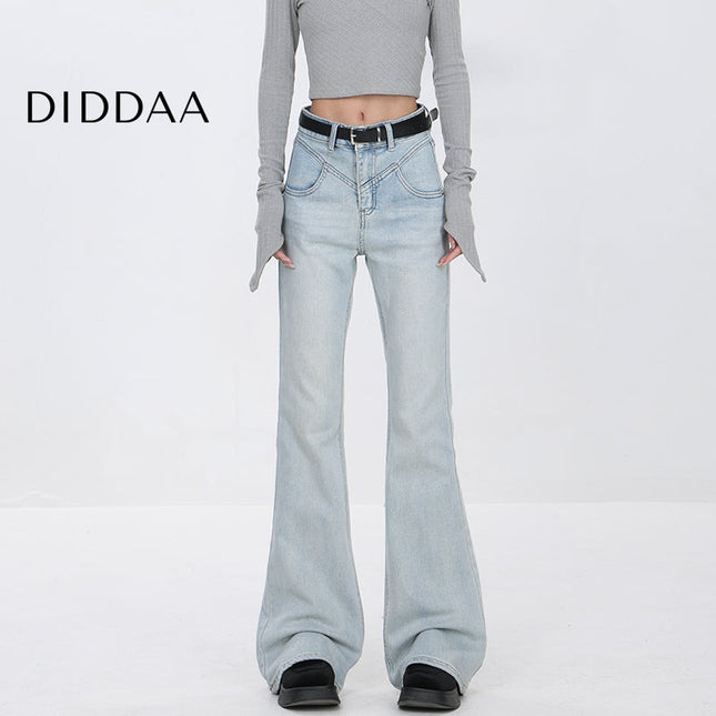 Light Blue Slim Design Bootcut Jeans for Women - S / Light Blue - Women’s Jeans