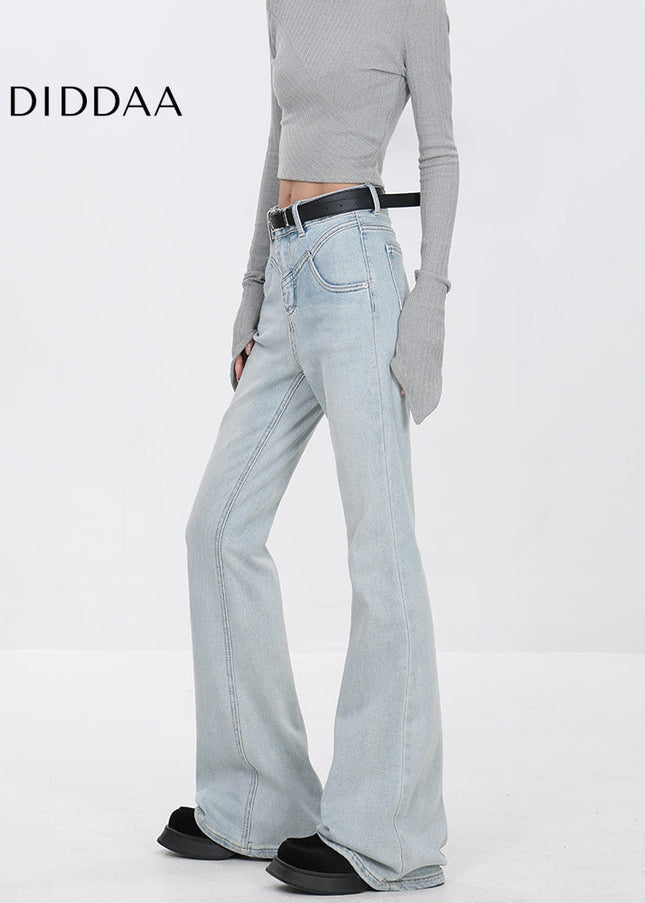 Light Blue Slim Design Bootcut Jeans for Women - Women’s Jeans