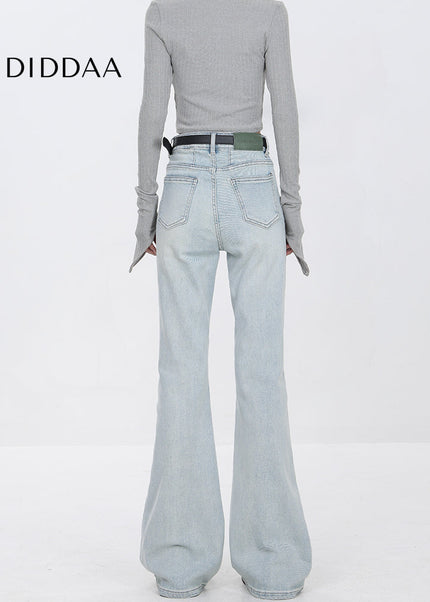 Light Blue Slim Design Bootcut Jeans for Women - Women’s Jeans