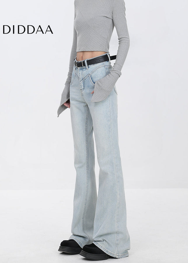 Light Blue Slim Design Bootcut Jeans for Women - Women’s Jeans