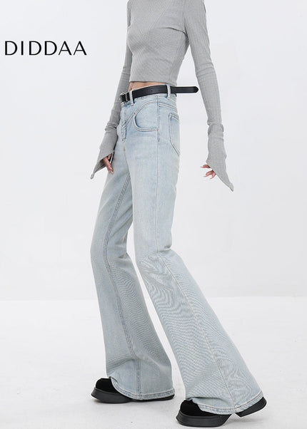 Light Blue Slim Design Bootcut Jeans for Women - Women’s Jeans