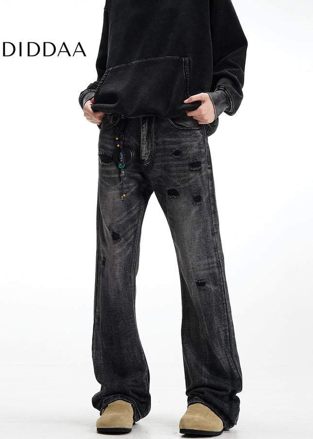 Light Blue Slim Wash Ripped Jeans for Men by MADWITCH - Men’s Jeans