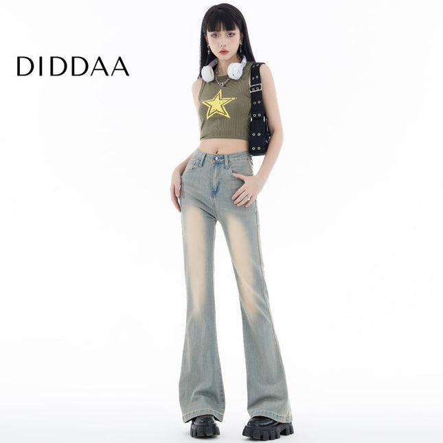 Light Blue Stretchy Slightly Flared Jeans for Women - Women’s Jeans